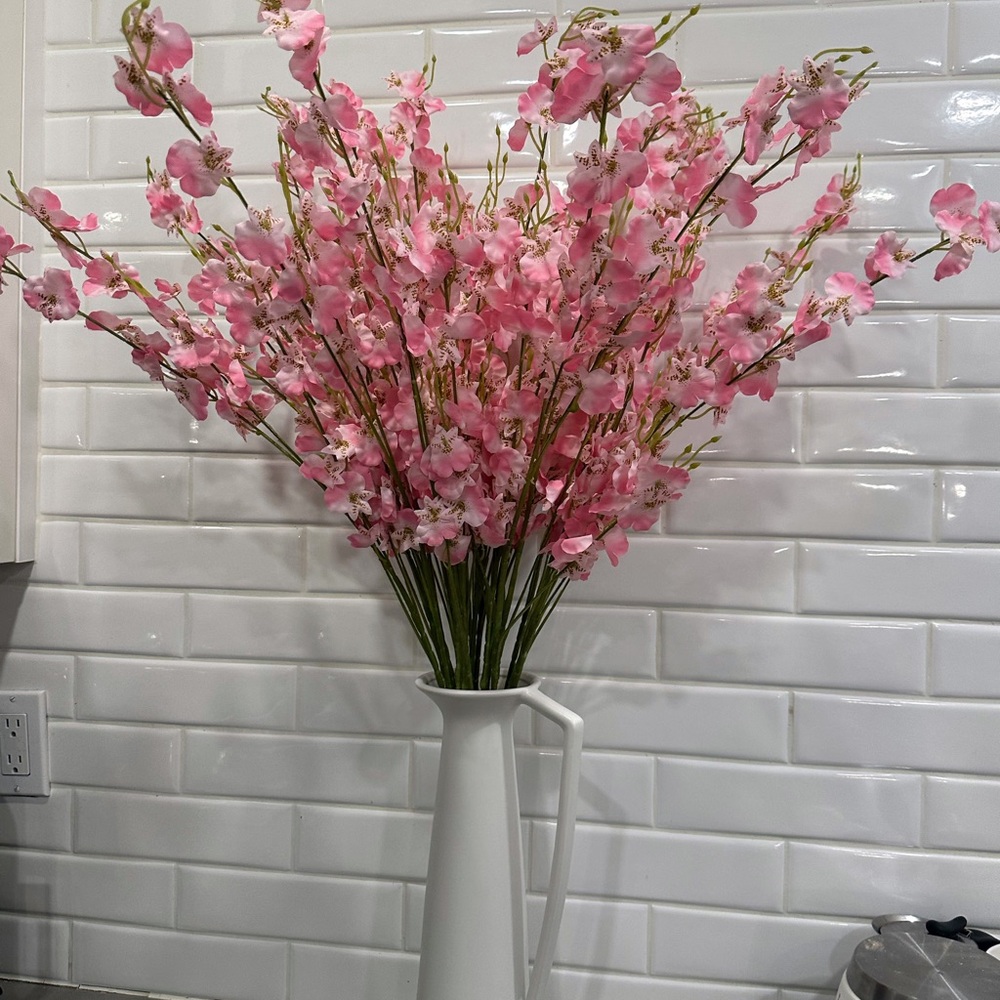 Pink  Faux Floral Accent  brunches there is 20 brunches on picture!